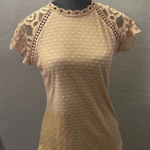 MINE beige dot shirt Size M